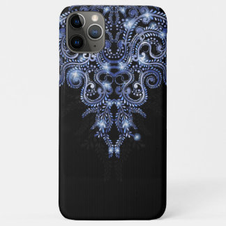 Elegant Blue Sparkly Swirl iPhone 4 Case