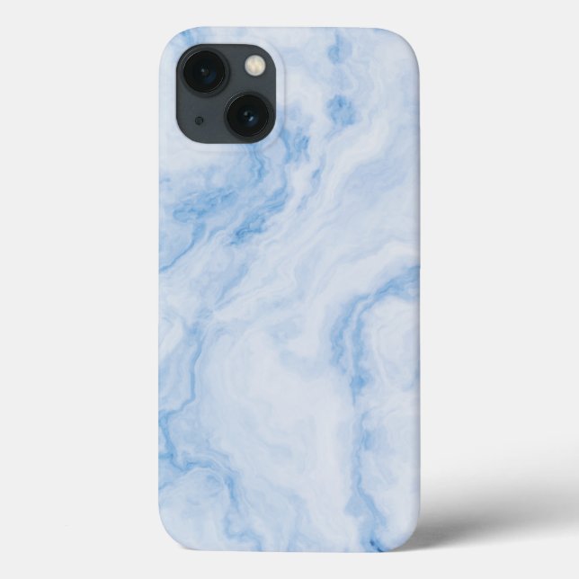 Elegant Blue Stone Marble Pattern Case-Mate iPhone Case (Back)