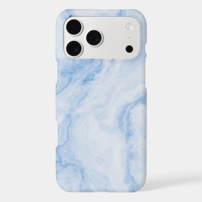  Elegant Blue Stone Marble Pattern Case-Mate iPhone Case (Back)