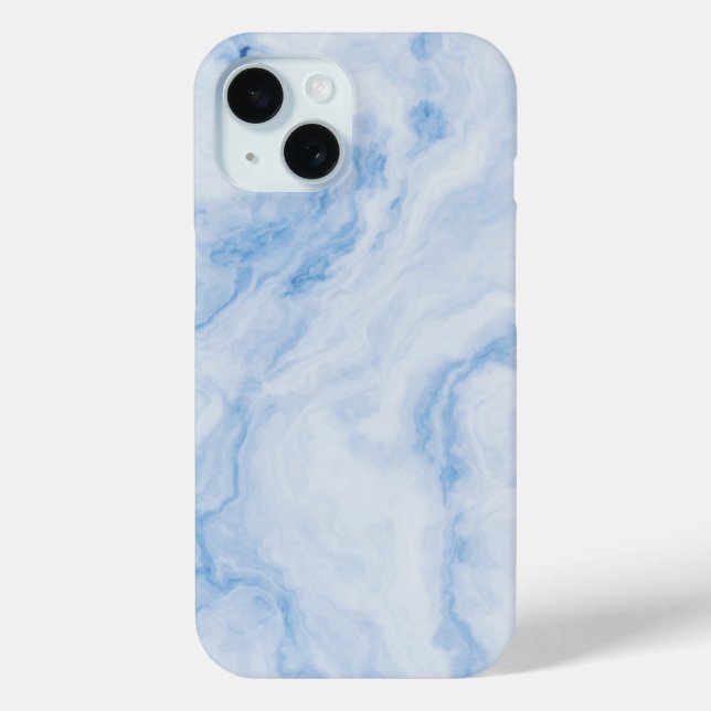 Elegant Blue Stone Marble Pattern Case-Mate iPhone Case (Back)