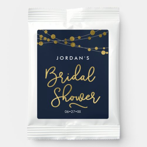 Elegant Blue Strings of Lights Bridal Shower Margarita Drink Mix