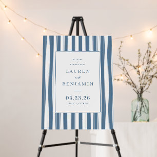 Elegant Blue Stripes Foam Board