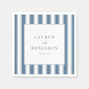 Elegant Blue Stripes Napkins