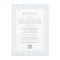 Elegant Blue Stripes Sage Wedding Details Card