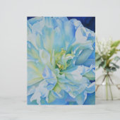 Elegant blue teal floral watercolor (Standing Front)