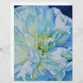 Elegant blue teal floral watercolor (Front/Back)
