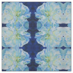 Elegant blue teal floral watercolor  fabric
