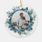 Elegant Blue Teal Floral Wreath Photo