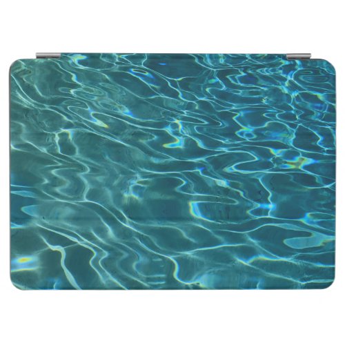 Elegant blue teal water pattern ocean lake waves iPad air cover