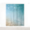 Elegant Blue Teal Watercolor Beach Wedding Photo