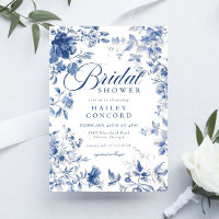 Elegant Blue Toile Chinoiserie Bridal Shower