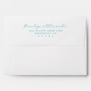 Elegant Blue Typographic Envelope