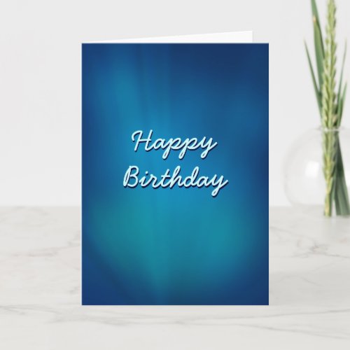 Elegant Blue Underwater Birthday Card
