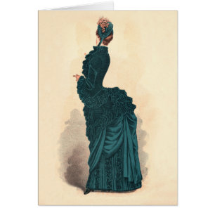 Elegant Blue Victorian Dress Fashion