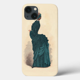 Elegant Blue Victorian Dress Fashion iPhone 13 Case