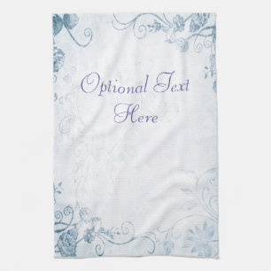 Elegant Blue Vintage Kitchen Towel