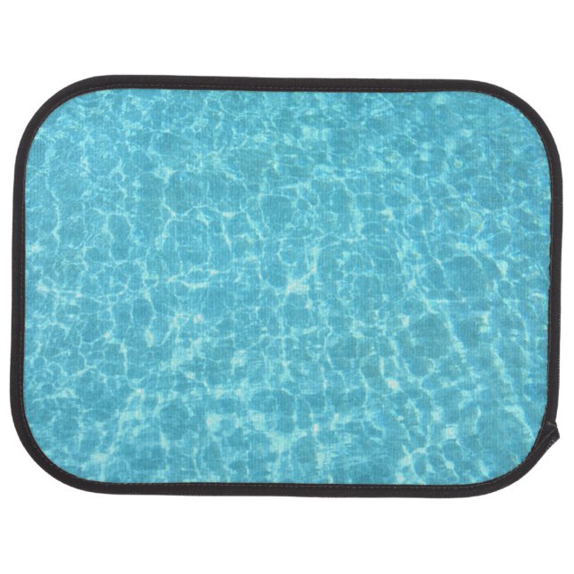 Elegant Blue Water Aqua Modern Trendy Template Car Floor Mat (Rear)