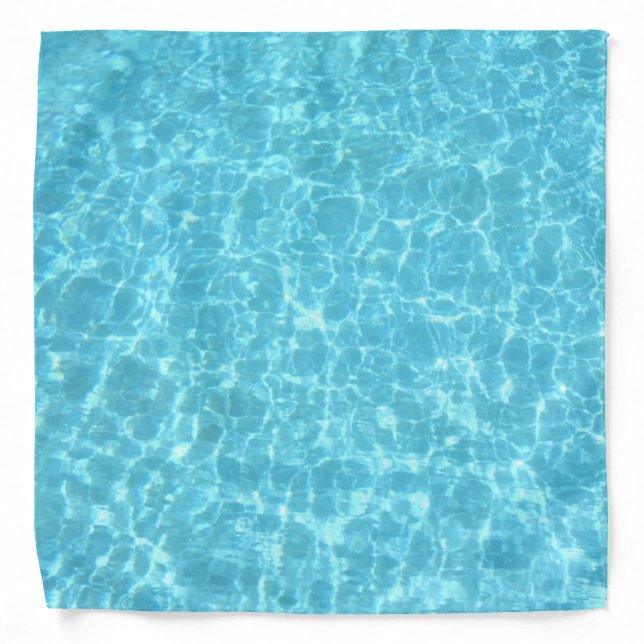 Elegant Blue Water Aqua Pool Modern Template Bandana (Front)