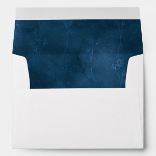 Elegant Blue Wedding Envelope