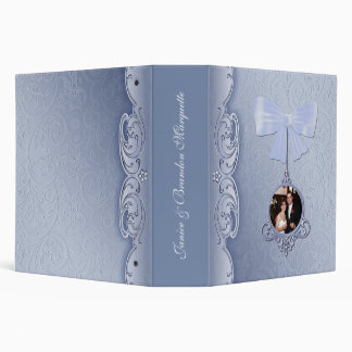 Elegant Blue Wedding Photo Album Binder