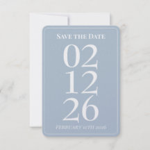 Elegant Blue Wedding Save the Date Cards