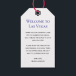 Elegant Blue Welcome to Las Vegas Wedding Welcome Gift Tags<br><div class="desc">Getting married in Las Vegas? These blue,  white,  and black welcome tags would make a perfect addition to your guest's welcome basket in their hotel. Personalize with your own heartfelt text.</div>