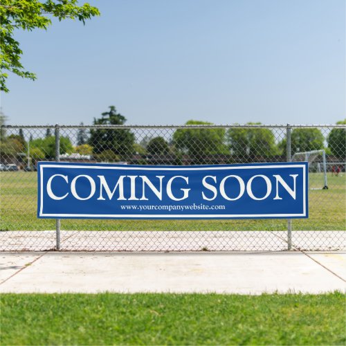 Elegant Blue White Business Coming Soon Website Banner