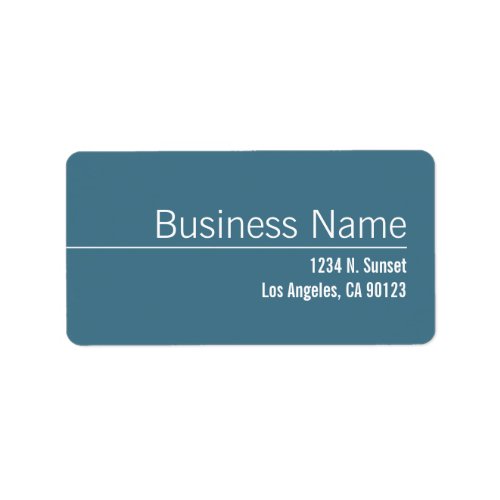 Elegant Blue  White Business Return Address Label