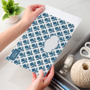 Elegant Blue & White French Tapestry Custom Envelope Mailers
