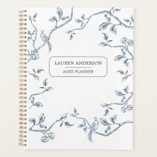 Elegant Blue & white French toile  Planner