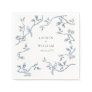 Elegant Blue & white French toile wedding  Napkins