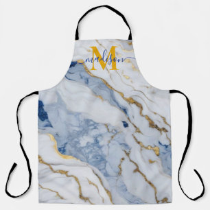 Elegant blue white maize gold marble granite  apron