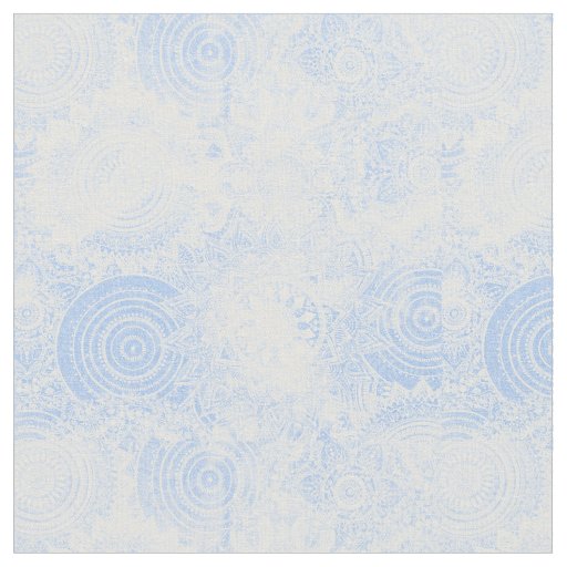 Elegant Blue White Mandala Collection Fabric