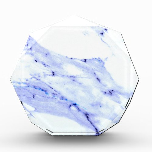 Elegant Blue White Marble granite pattern  Acrylic Award