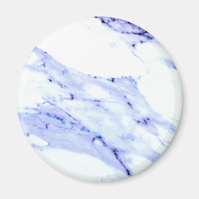 Elegant blue white marble granite pattern magnet (Front)