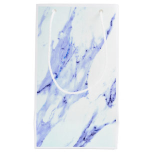 Elegant Blue White Marble pattern Small Gift Bag