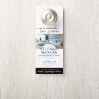 Elegant Blue White Modern Cleaning Services
