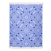Elegant blue & white modern geometric pattern lamp shade (Right)