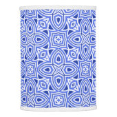 Elegant blue & white modern geometric pattern lamp shade (Back)