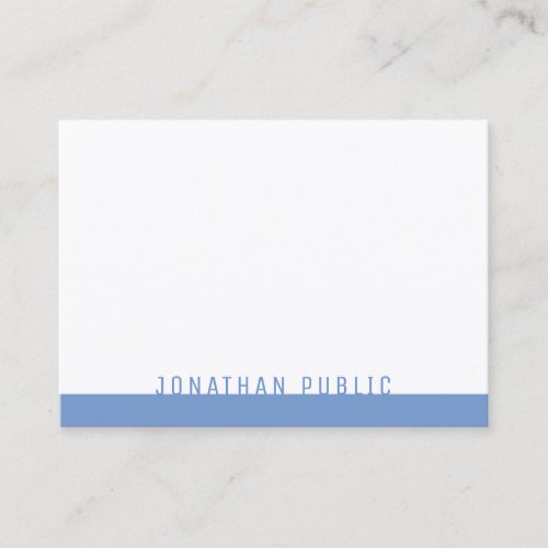 Elegant Blue White Modern Professional Template Business Card