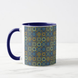 Elegant blue& white Moroccan pattern Mug