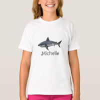 Elegant blue white shark Personalized 