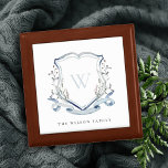 Elegant Blue Wildflower Watercolor Monogram Gift Box<br><div class="desc">Pastel Wildflower watercolor Collection- it's an elegant watercolor Illustration of blue aqua watercolor delicate wildflowers with a modern minimal touch. Perfect for your modern floral wedding & parties. It’s very easy to customize,  with your personal details. If you need any other matching product or customization,  kindly message via Zazzle.</div>