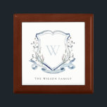 Elegant Blue Wildflower Watercolor Monogram Gift Box<br><div class="desc">Pastel Wildflower watercolor Collection- it's an elegant watercolor Illustration of blue aqua watercolor delicate wildflowers with a modern minimal touch. Perfect for your modern floral wedding & parties. It’s very easy to customize,  with your personal details. If you need any other matching product or customization,  kindly message via Zazzle.</div>