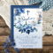 Elegant Blue Winter Floral Boy Baptism
