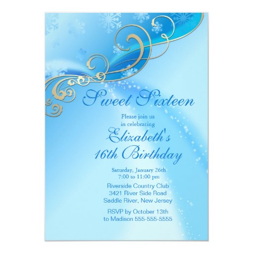 Elegant Sweet Sixteen Invitations 8