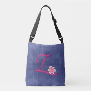 Elegant Blue Z Crossbody Bag