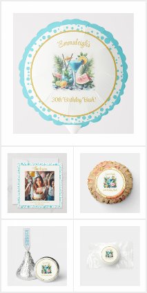 Elegant Blueberry Brunch 30th Birthday Celebration
