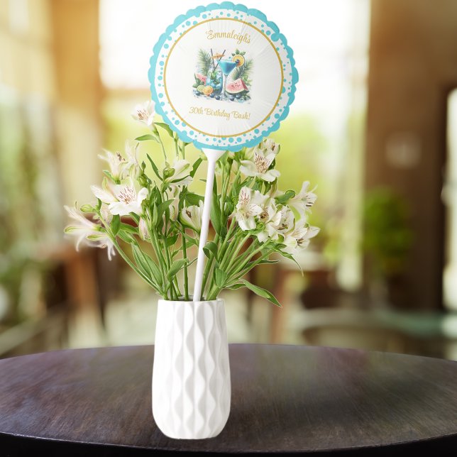 Elegant Blueberry Brunch 30th Birthday Celebration Balloon (Creator Uploaded)