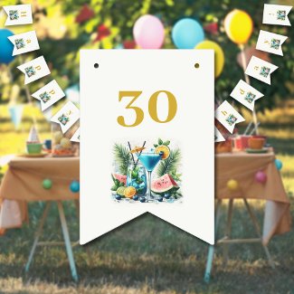 Elegant Blueberry Brunch 30th Birthday Celebration